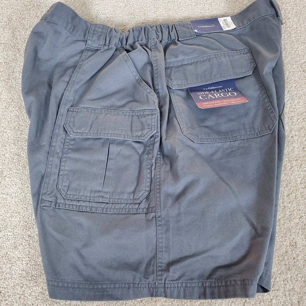 Croft & Barrow Cargo Shorts Men's 44 Gray NWTGS